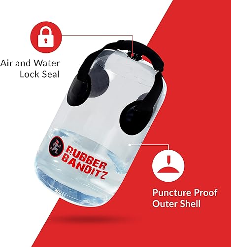 Miniatura 8 de Rubberbanditz Juego de pesas rusas ajustables, bolsa de peso de agua para entrenamiento de fuerza, aeróbicos acuáticos portátiles y ejercicio,