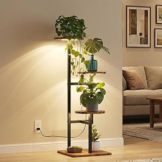 3 Tier Plant Stand Indoor with Grow Light, Tiered Plant Stands for Indoo...