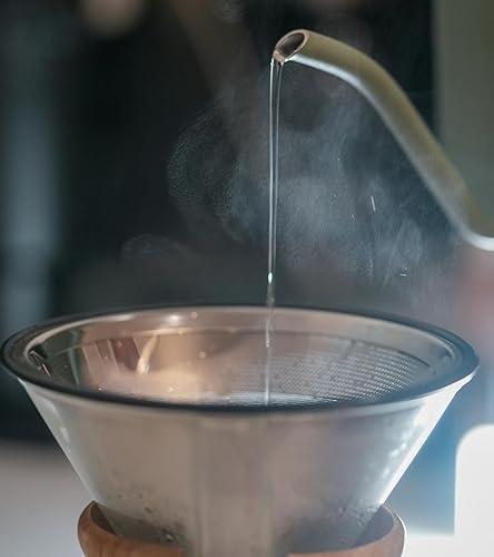 Miniatura 9 de Filtro de café de metal reutilizable para cafeteras de vidrio Chemex de 6, 8 y 10 tazas alternativa de acero inoxidable para elaboración de cerveza