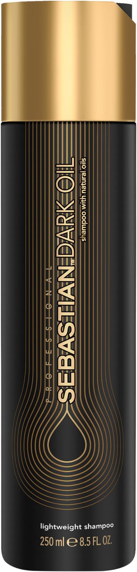 Sebastian Professional Dark Oil Shampoo, With Jojoba oil and Argan oil to provide Shiny Hair and Smoothness, Intense Hydration with Lightweight texture, For all hair types, 250ml