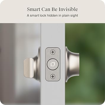 Level Lock Smart Lock - World's Smallest, Most Beautifully Designed Matter-Over-Thread Deadbolt - Level App for iOS & Android | Works with Apple Home (Satin Nickel)