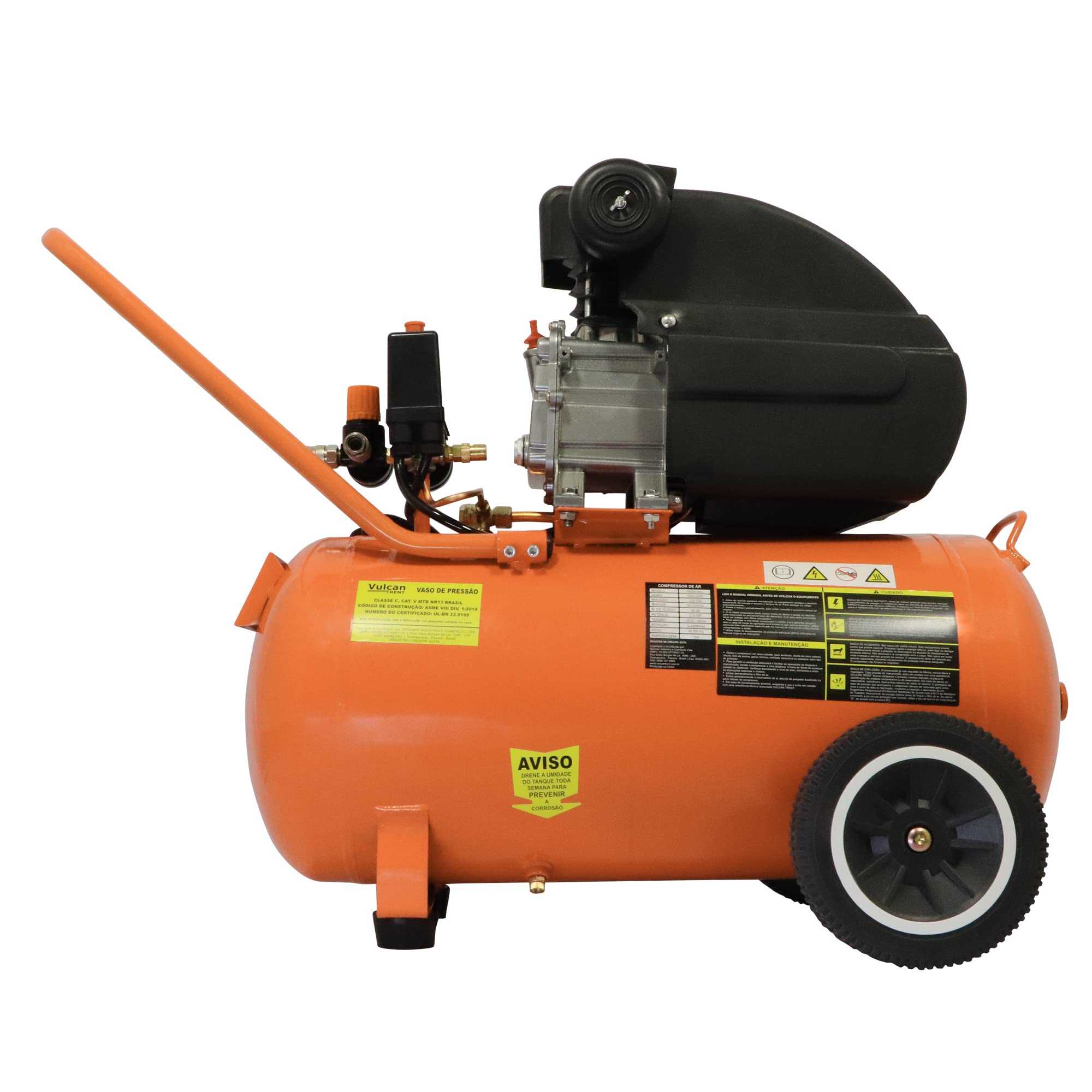 Vulcan Trent Compressor de Ar 50 Litros 2,5HP 8 Bar 127 Volts VC50