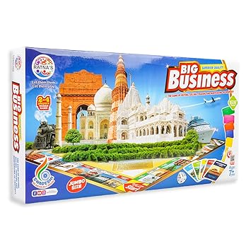 TOYZTREND Ratna's Big Business Board Game Jumbo Size with Plastic Money Coins, Multicolor - image, photos