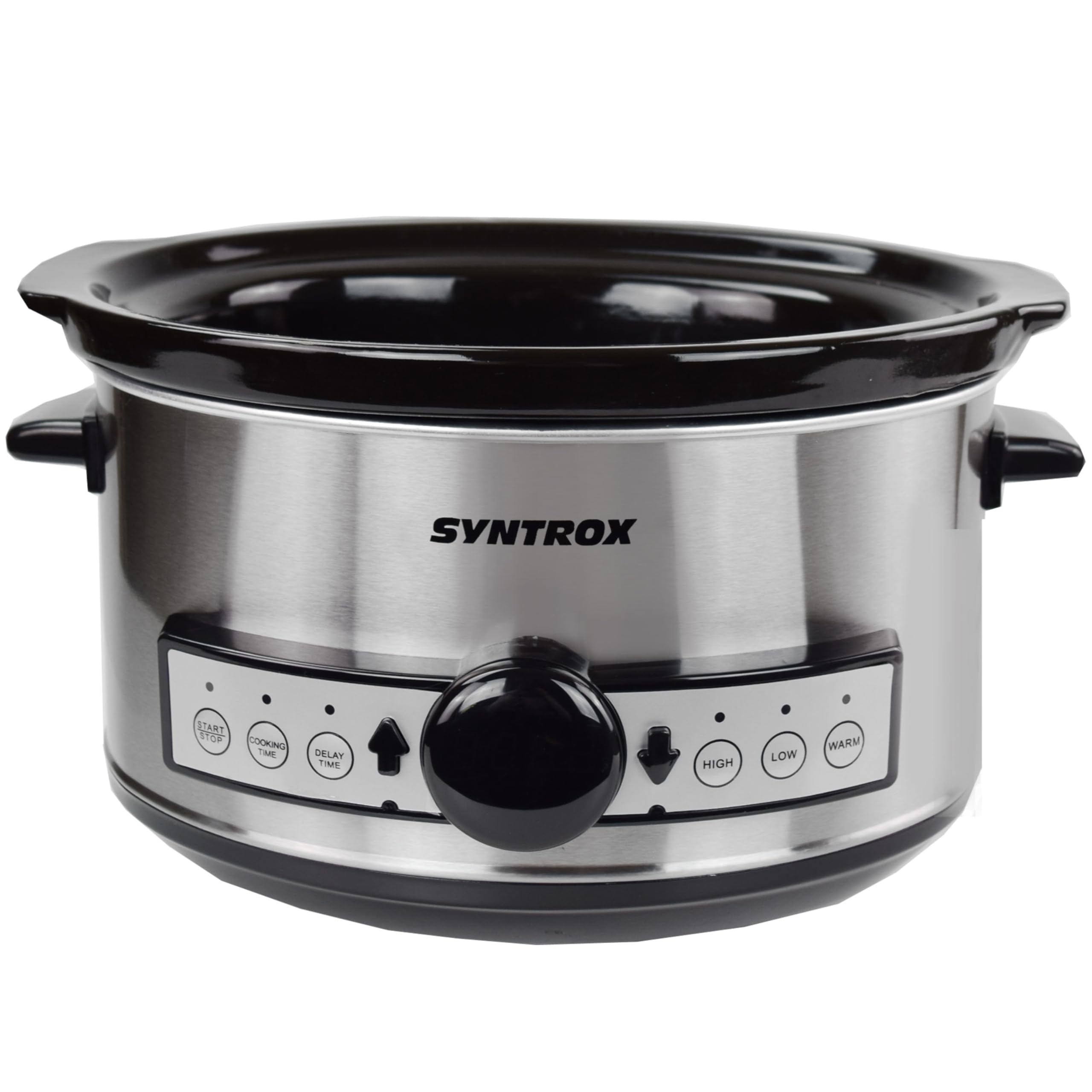 Syntrox Germany 3,5 l Slow Cooker | Schmortopf | Schongarer | Multikocher Balmsi, Küchengeräte, Multikocher, Timer, Warmhaltefunktion, Keramik-Innentopf, Rutschsichere Standfüße