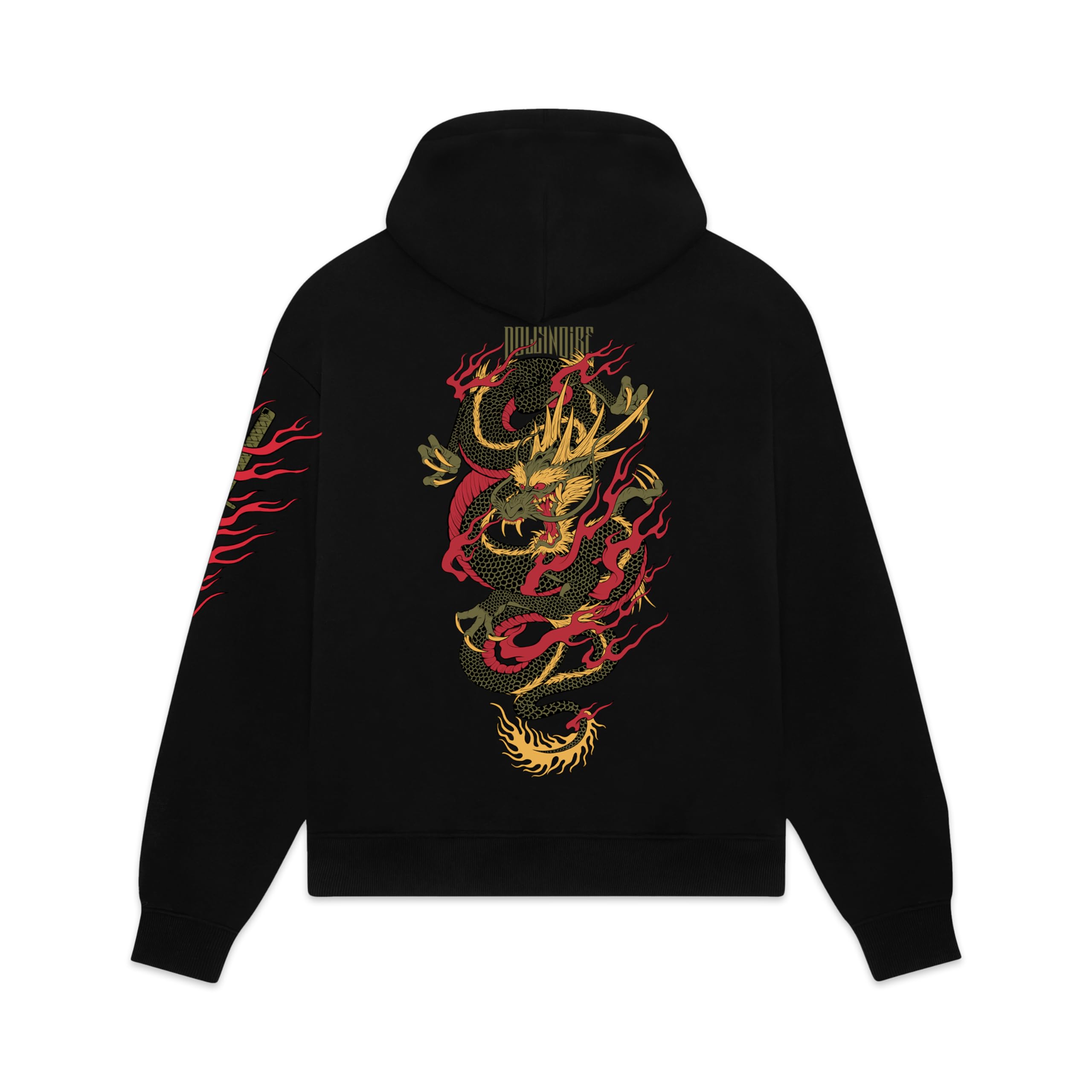 Dolly Noire Icons Felpa Ryu Dragon, Unisex, Hoodie Cotone Misto, Collezione Ufficiale