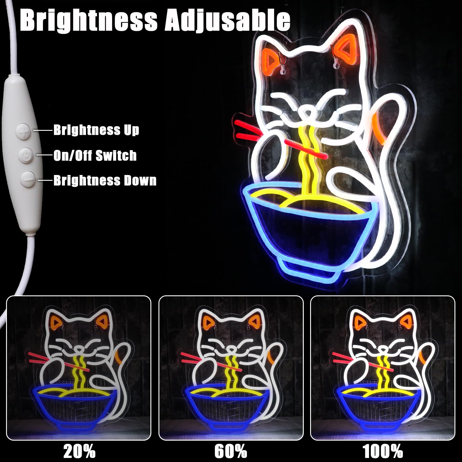 OYCGZV cat windows light sign neon colorful LED neon wall sign cat noodles neon sign noodles led restaurant window shop kitchen snack bar living room dining brunch party home store OYCGZV cat windows light sign neon colorful LED neon wall sign cat noodles neon sign noodles led restaurant window shop kitchen snack bar living room dining brunch party home store