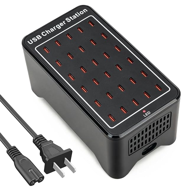 USB C Charger Station 150W 30 Port USB Charger Block USB Charging Hub Multiport USB C Charger Desktop