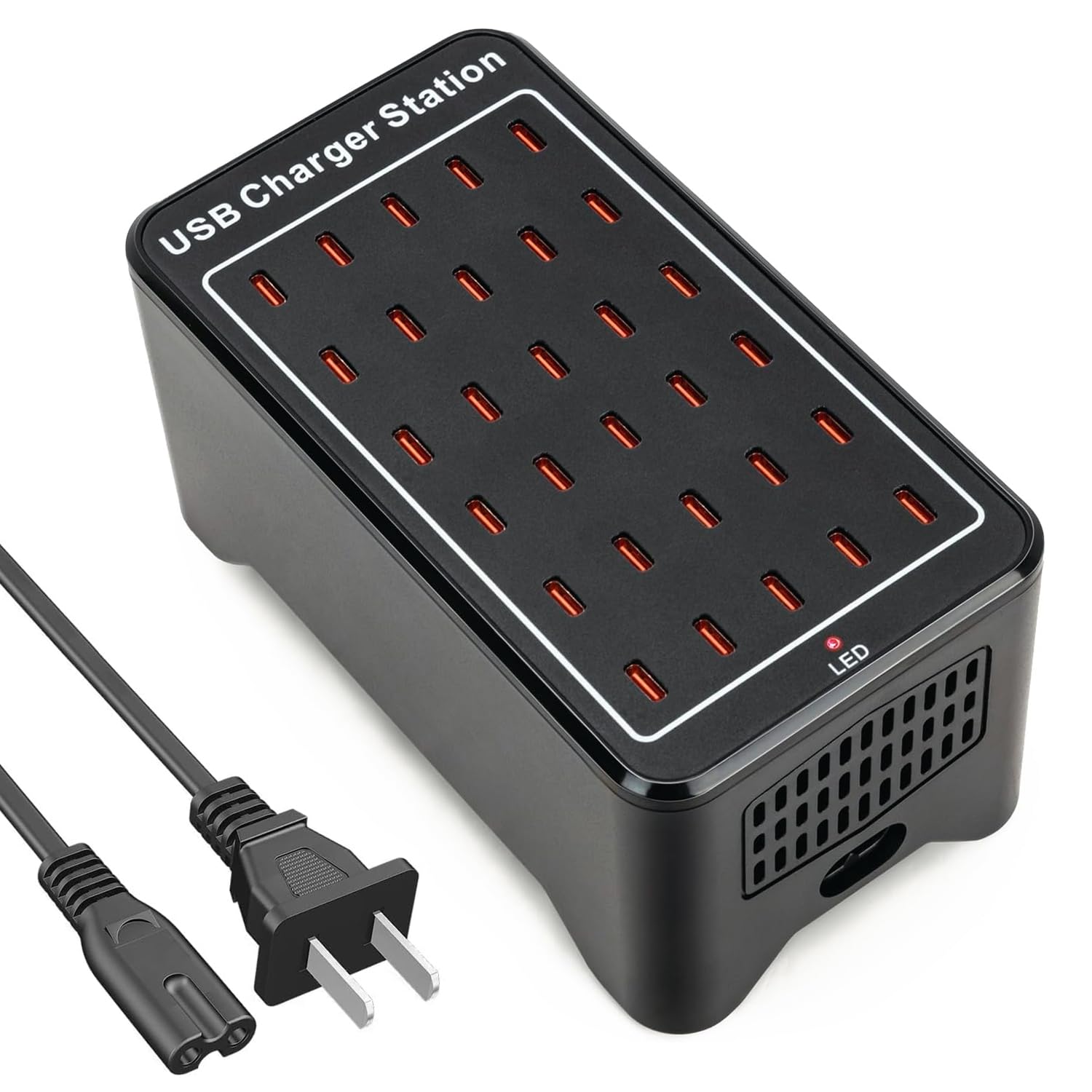 USB C Charger Station 150W, 30 Port USB Charger Block USB Charging Hub, Multiport USB C Charger Desktop Charger Compatible with iPhone 16/15/14/13/12/11, iPad, Tablets, Samsung GalaxyS23 S22,Phone
