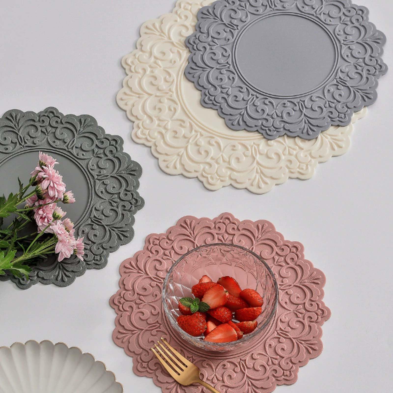 Salvamanteles de Silicona para Platos Calientes, ollas y sartenes, | Almohadillas calientes de cocina modernas antideslizantes y resistentes al calor para mesa y encimera.