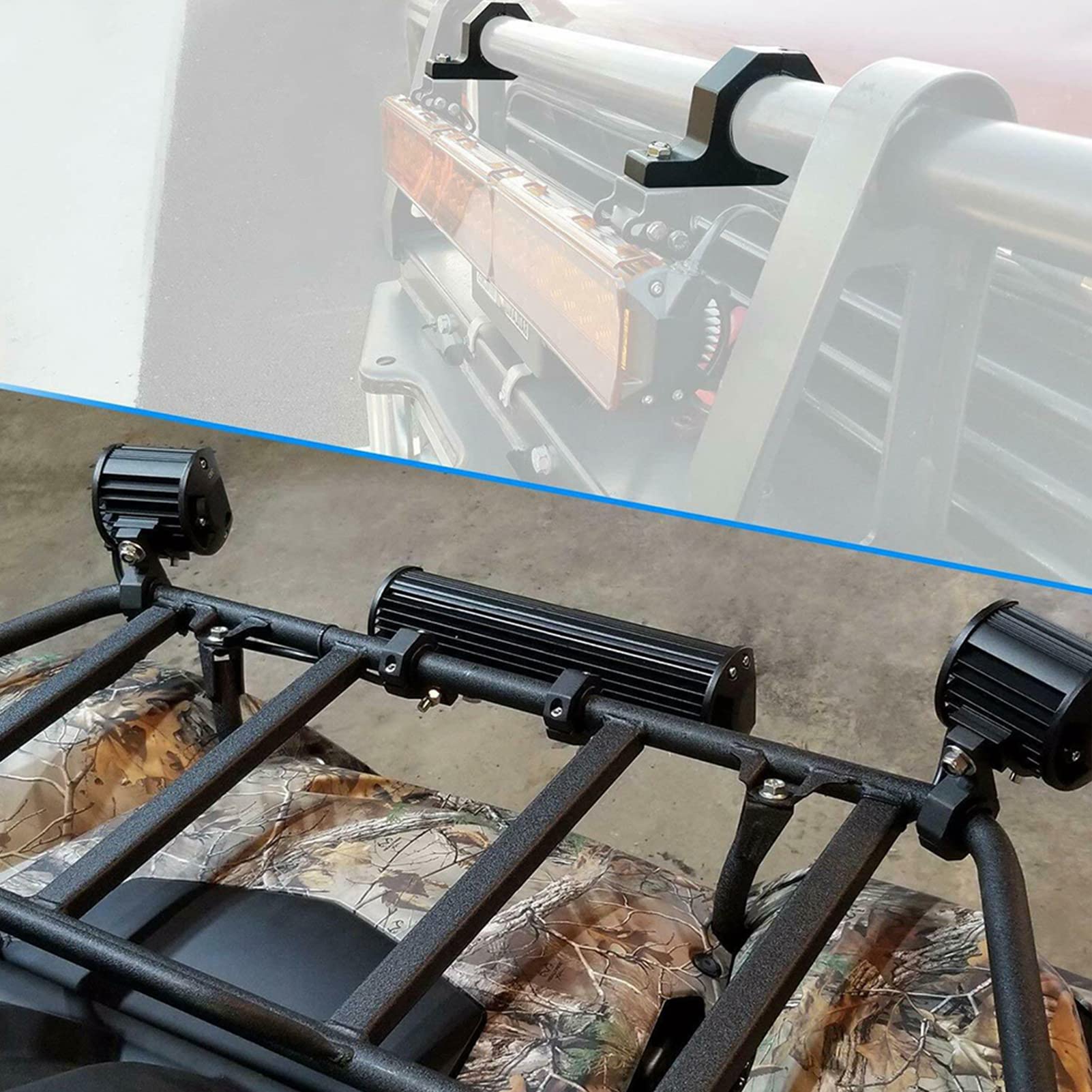 Kit di montaggio con staffa di montaggio per ATV UTV da fuoristrada, kit di morsetti [11.54.42.0 pollici] [360 gradi] [2 pezzi] [alluminio] [2 unità] Bull Bar Roll Bar morsetto Roll Cage