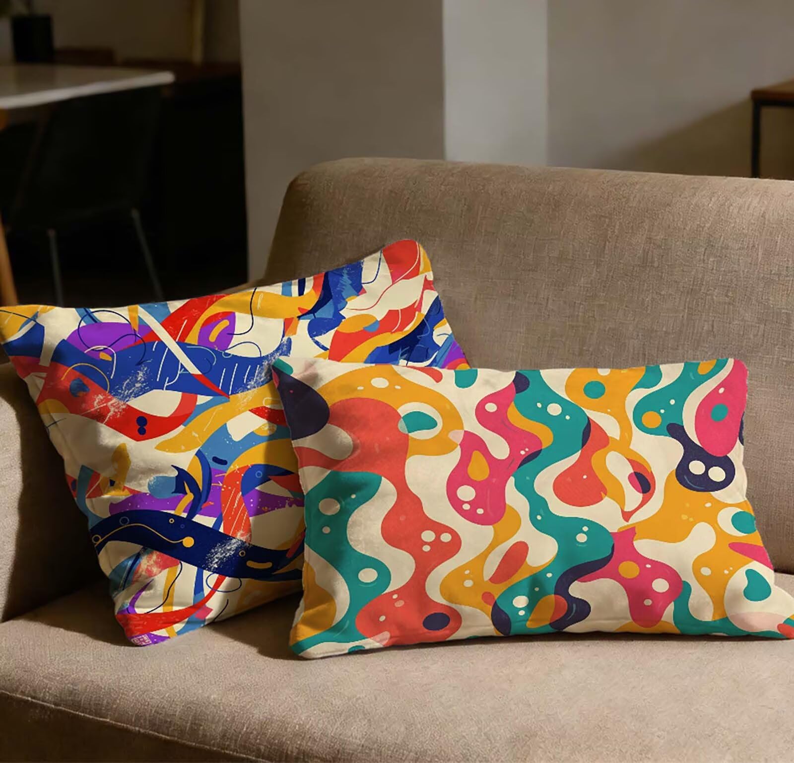 Taie oreiller 40x70 lot de 2 housse de coussin velours rectangulaire avec fermeture éclair invisible