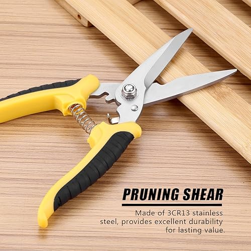 Miniatura 5 de Tijeras de podar de acero inoxidable, tijeras para plantas de jardinería para plantas de jardinería en el hogar, tijera, rama, podadora, herramienta