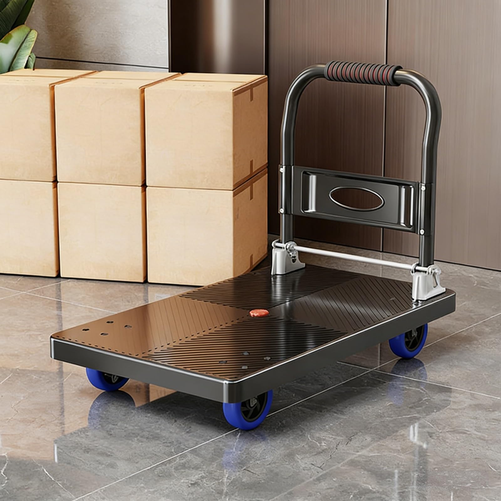 Carro plano plegable ideal para organizar el coche y transportar en casa