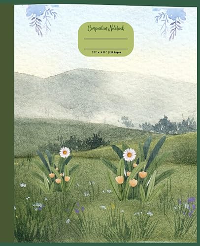 Composition Notebook Vintage Floral Nature & Aesthetic Botanical Design - Journal, Diary (College Ruled) For Girls, Teens, Women, Kids, Adults,