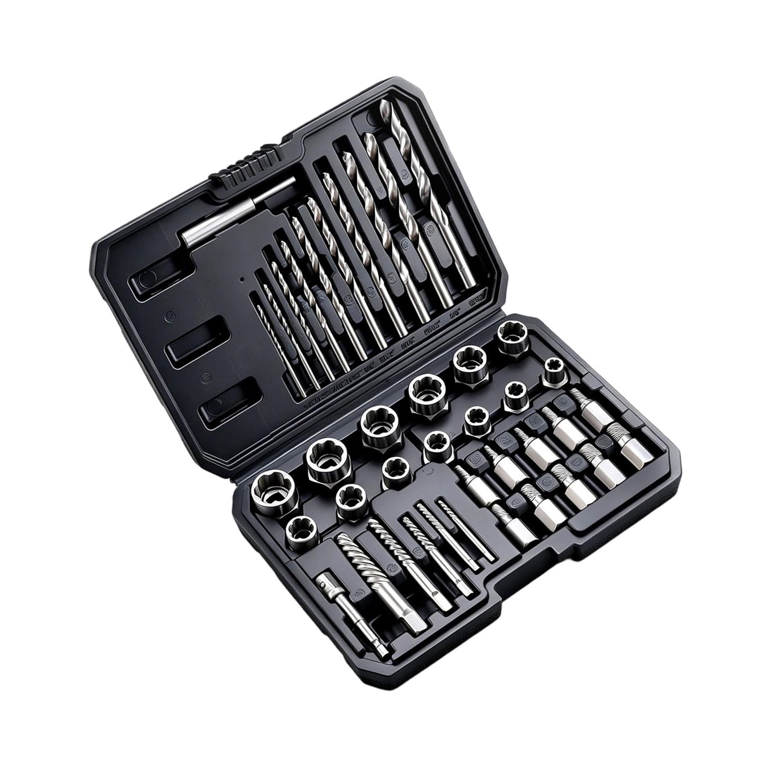 Zxfdsfdbnm 40 Pieces Accuracy Engineered Nut Removal Tool With Heat Treated Metal Construction Nut Extractor For Largest Durability Ruptured Bolt Extractor