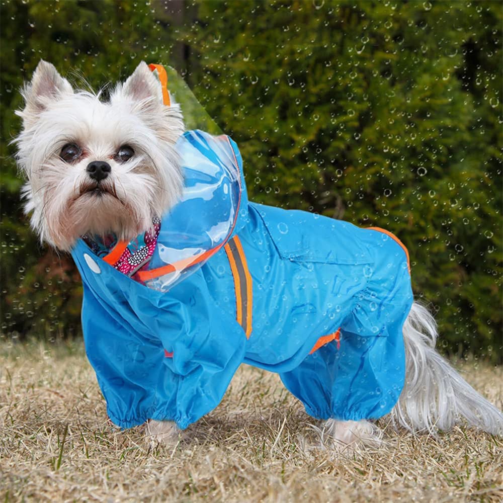 Impermeable para Perros, Chubasquero Ligero for Perros, Chaqueta Impermeable con Bolsillo for Cachorros, Ideal for pequeños y medianos(Black,XXL)