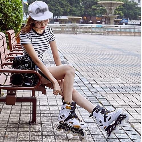 Miniatura 4 de Patín en línea para adultos para hombres y mujeres, patines de tamaño ajustable, patines en línea cómodas, patines para interiores y exteriores