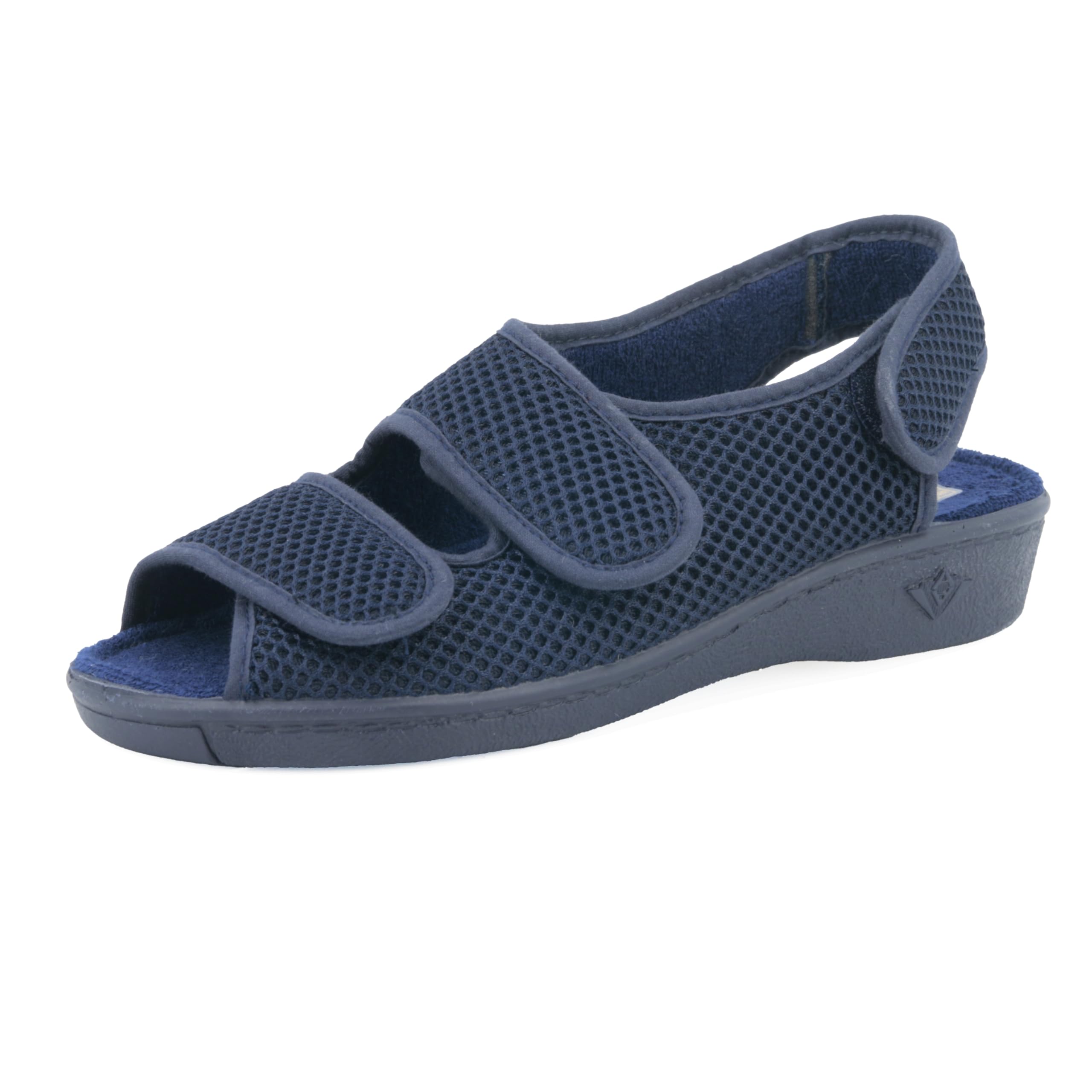JOMIX Gesundheitsschuhe Damen Orthopädische Hauschuhe Diabetiker Schuhe Weiche Keilabsatz Hallux Valgus Schuhe mit Klettverschluss Sandalen Rutschfeste