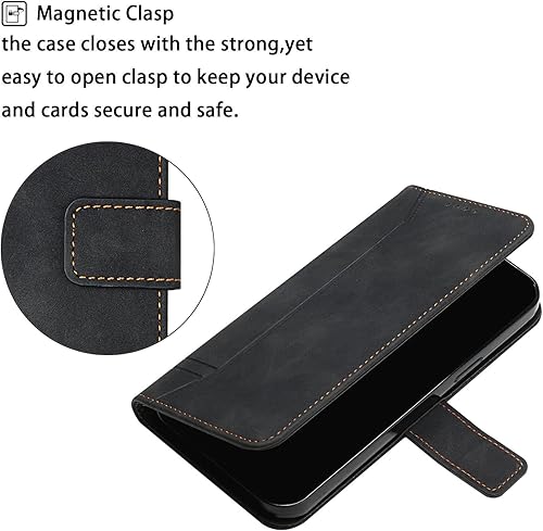 Miniatura 6 de IMEIKONST Funda compatible con Xiaomi 12T12T Pro funda de piel sintética de alta calidad funda tipo cartera con función atril incorporada funda con