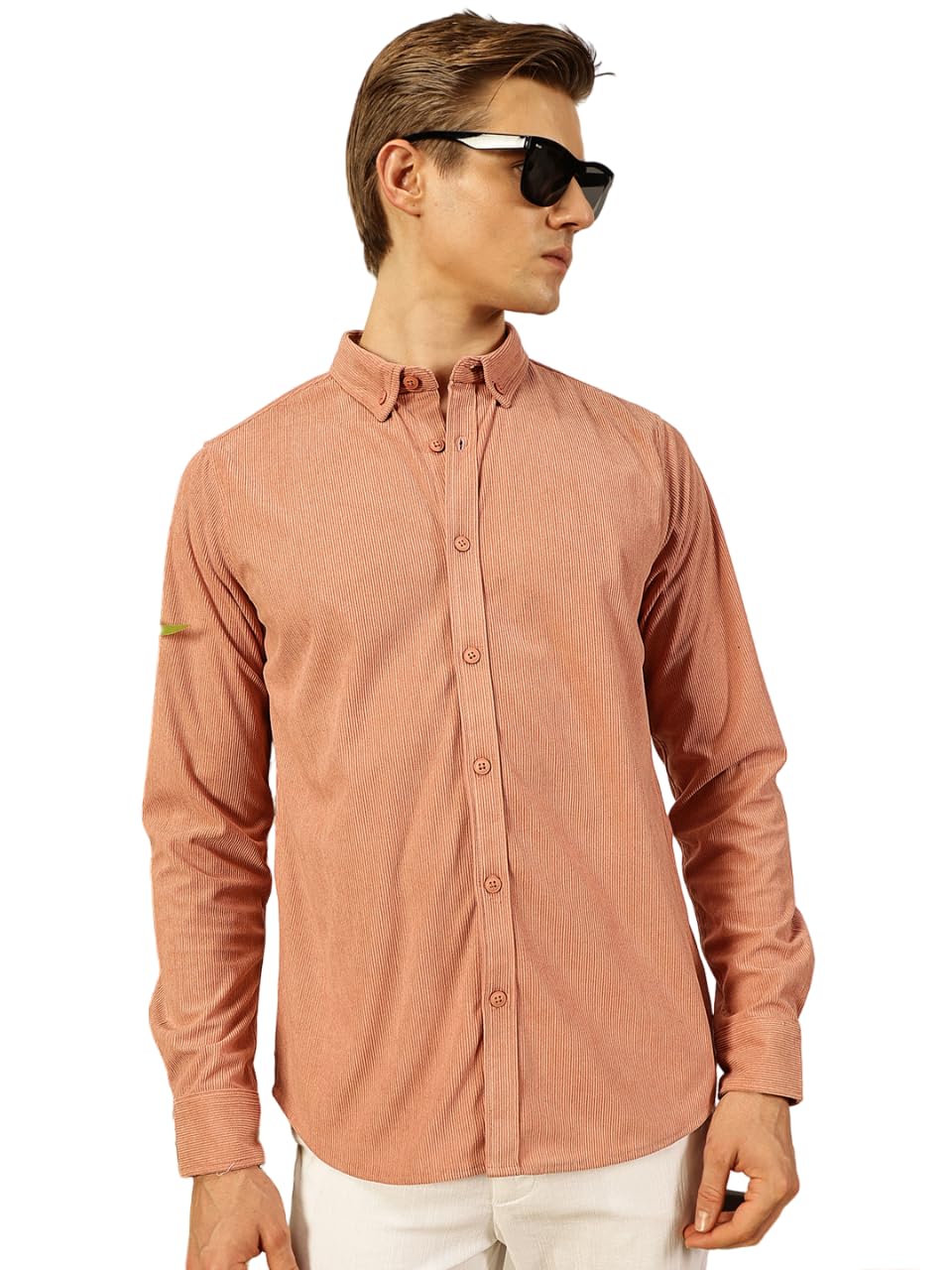 thomas scott Men's | Solid | Full Sleeve | Slim Fit | Polyester-Blend | Button Down | Casual Shirt-picture-55