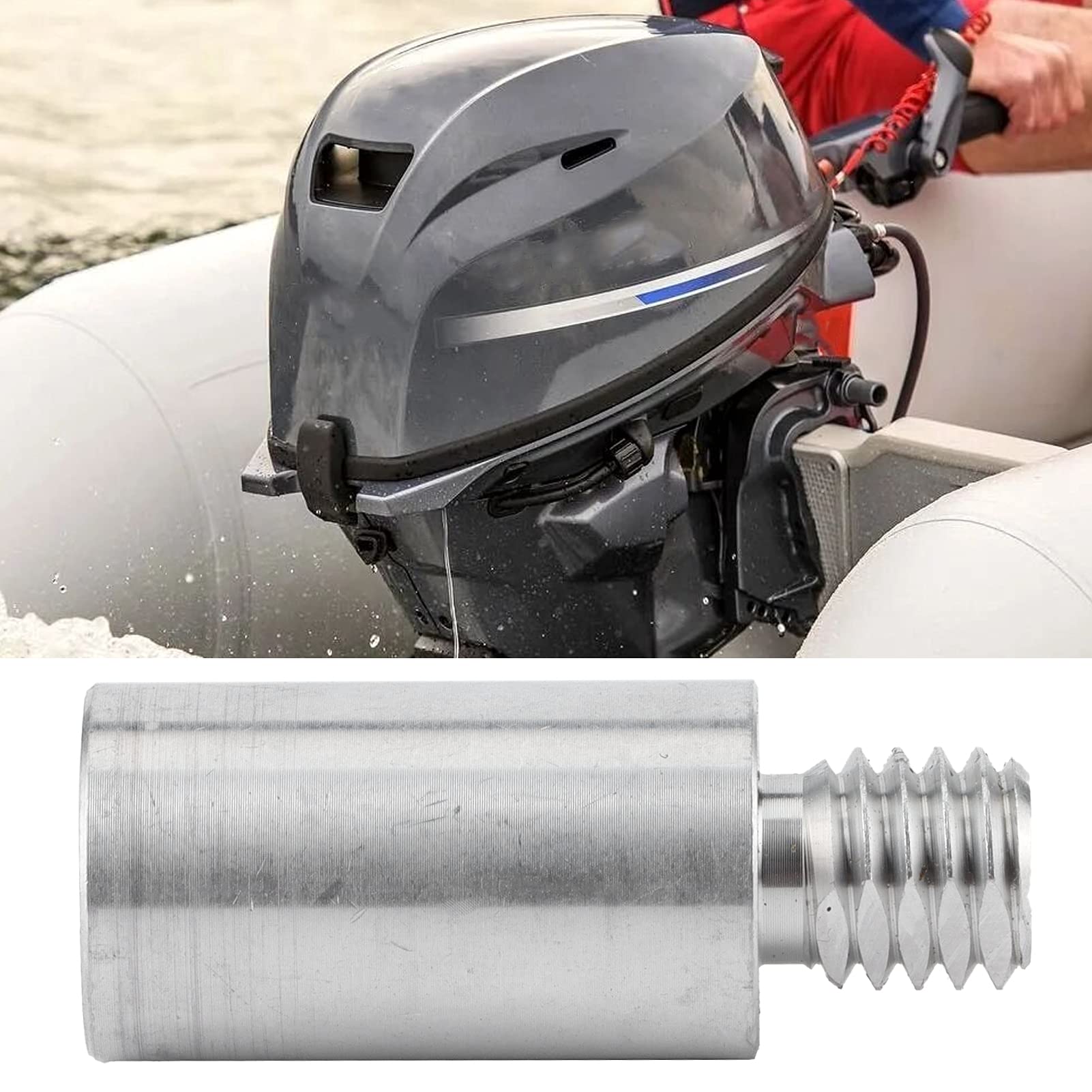 Keenso Anodo di Zinco per Fuoribordo per Barche, Asta per Anodo di Zinco per Motore Fuoribordo per Barche 838929 804107 Adatto per D19 D21 D27 D29 D30 D31 D40 2001-2003 Pezzi di Ricambio per Barche e