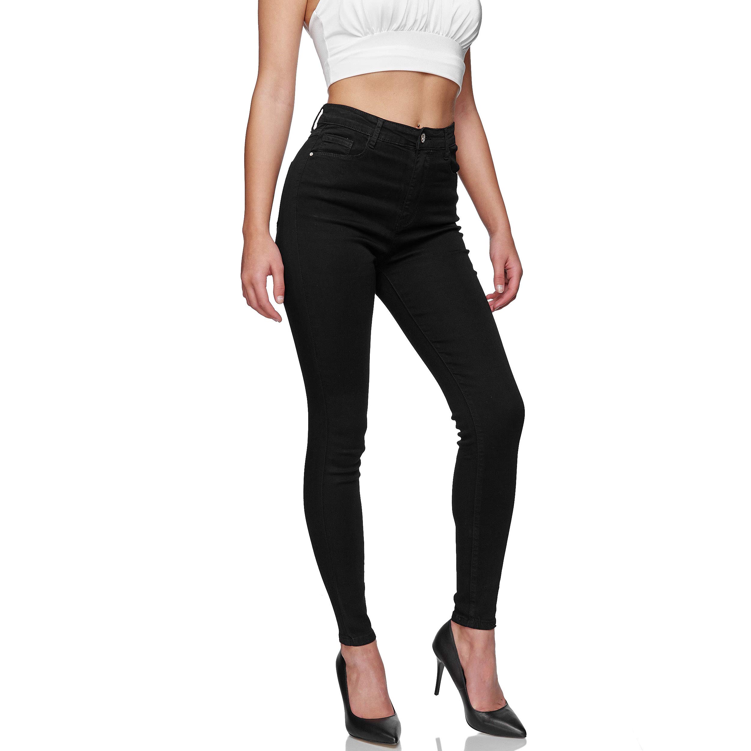 Glamexx24 Damen Jeans High Waist Skinny Female Stretch Hose Slim Fit Jeans für Frühling, Sommer, Herbst, Winter, Jede Jahreszeit