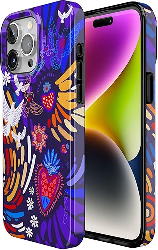 Vista 3 de Funda Casely para iPhone 15 Pro Viva La Vida Funda de Collage de Frida Kahlo Compatible con MagSafe y Botón de Acción Frida Kahlo Viva La