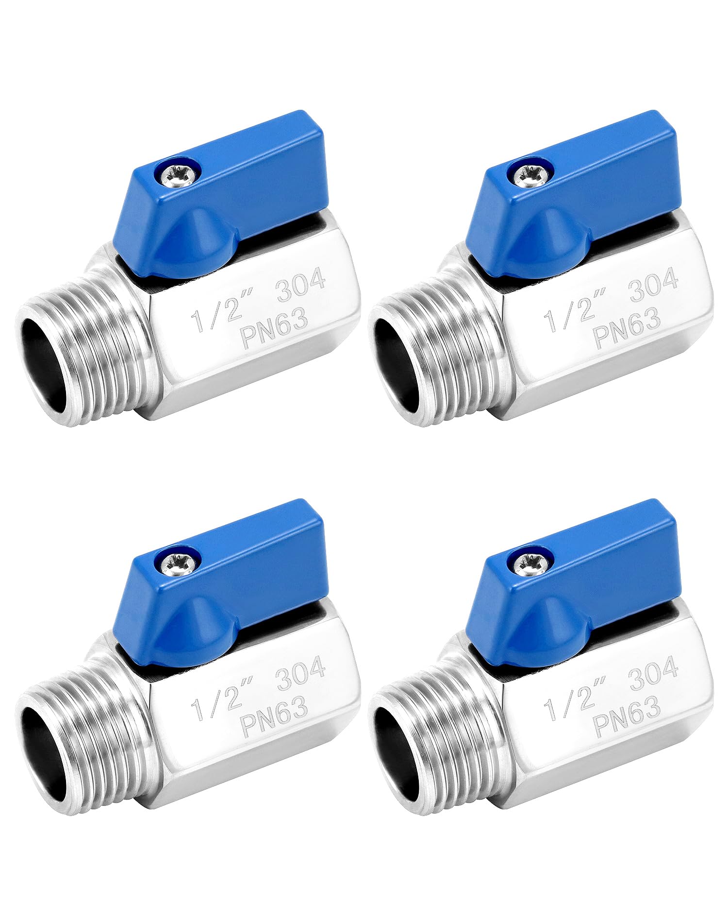 Válvula de cierre de acero inoxidable de 1/2 NPT hembra macho para agua y gas