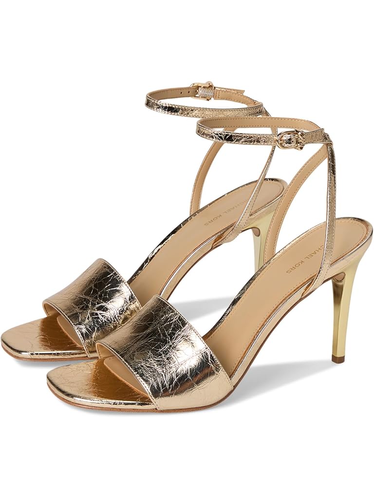 Gold Michael Kors Elyse Heeled Sandals
