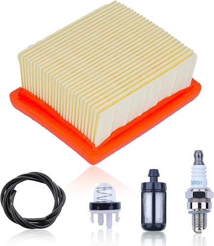 BR800 Air Filter Primer Bulb Spark Plug Service Kit for Stihl BR800 BR800C BR800X BR 800 800X 800C C-E Magnum Backpack Blower Maintenance Parts 4283 141 0300, 4283-141-0300B