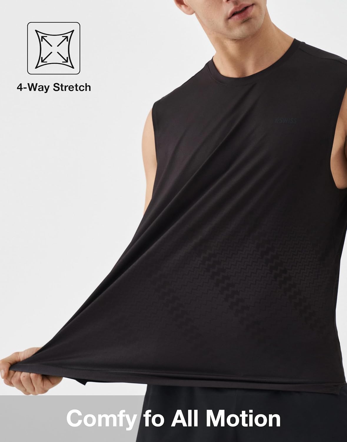 K-Swiss Mens Workout Tank Top - DryAero Performance Sleeveless Running Shirts Quick Dry for Tennis Athletic Gym
