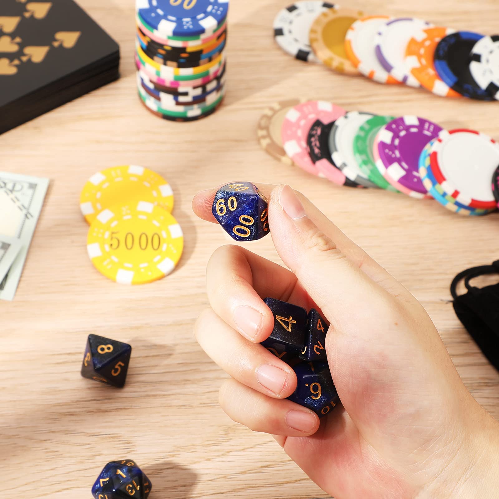 DollaTek 14-tlg. Würfel Set | 2x Polyedrische Würfel Für D&D & Rollenspiele