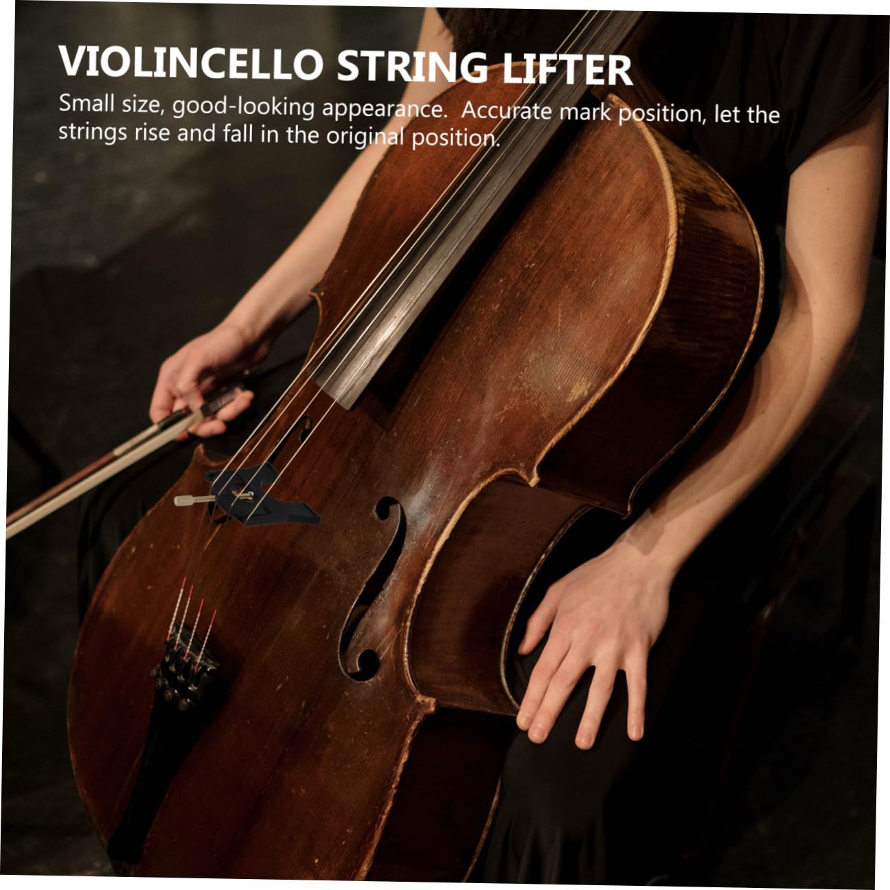 Toyvian Elevador de Cuerdas para Violonchelo de Herramienta para Cambiar el Puente de Violonchelo Suministros Uso Taller de Instrumentos de Cuerda