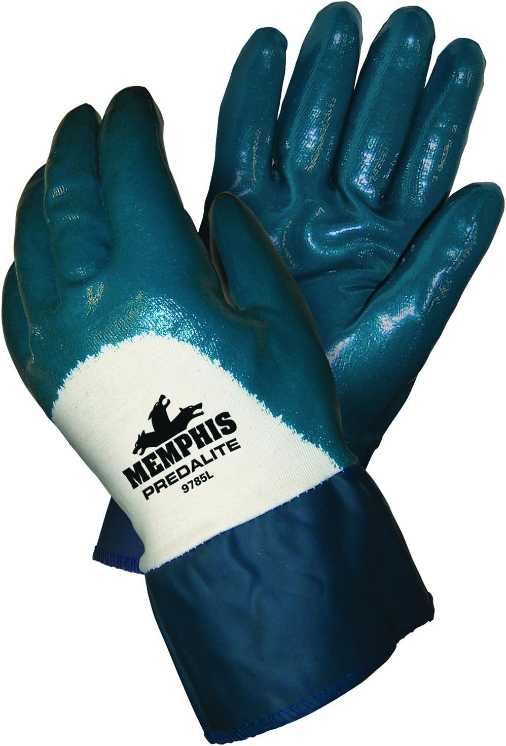MCR Safety 9785S Predalite Nitrile Rubber Palm Coated Gloves with PVC
