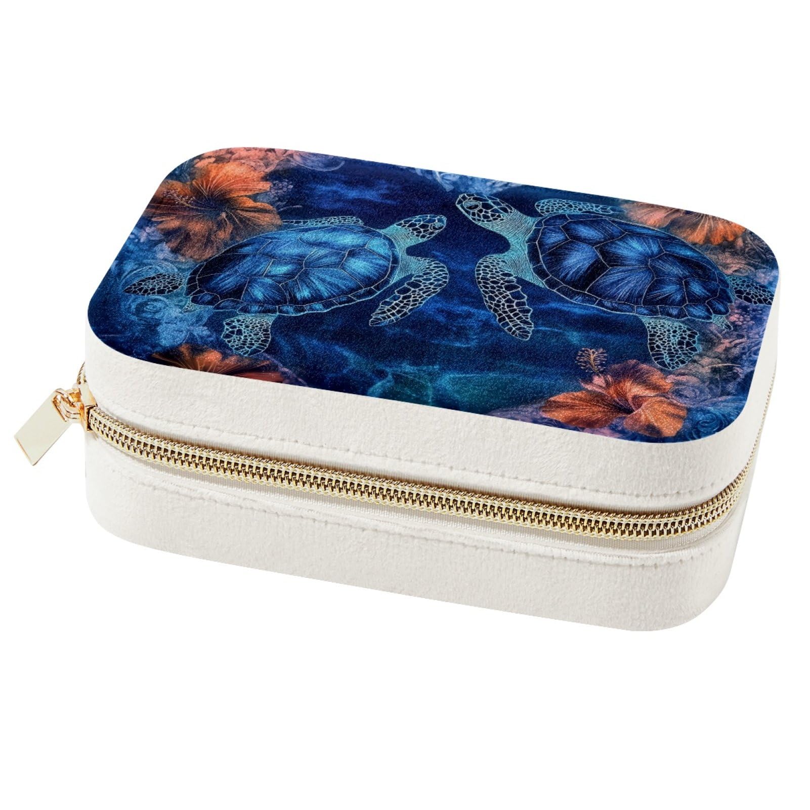 Boîte à bijoux de voyage tortue marine pour vos vacances à la mer