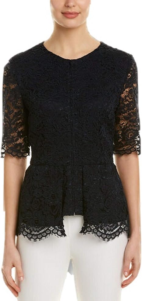 lace zip front top