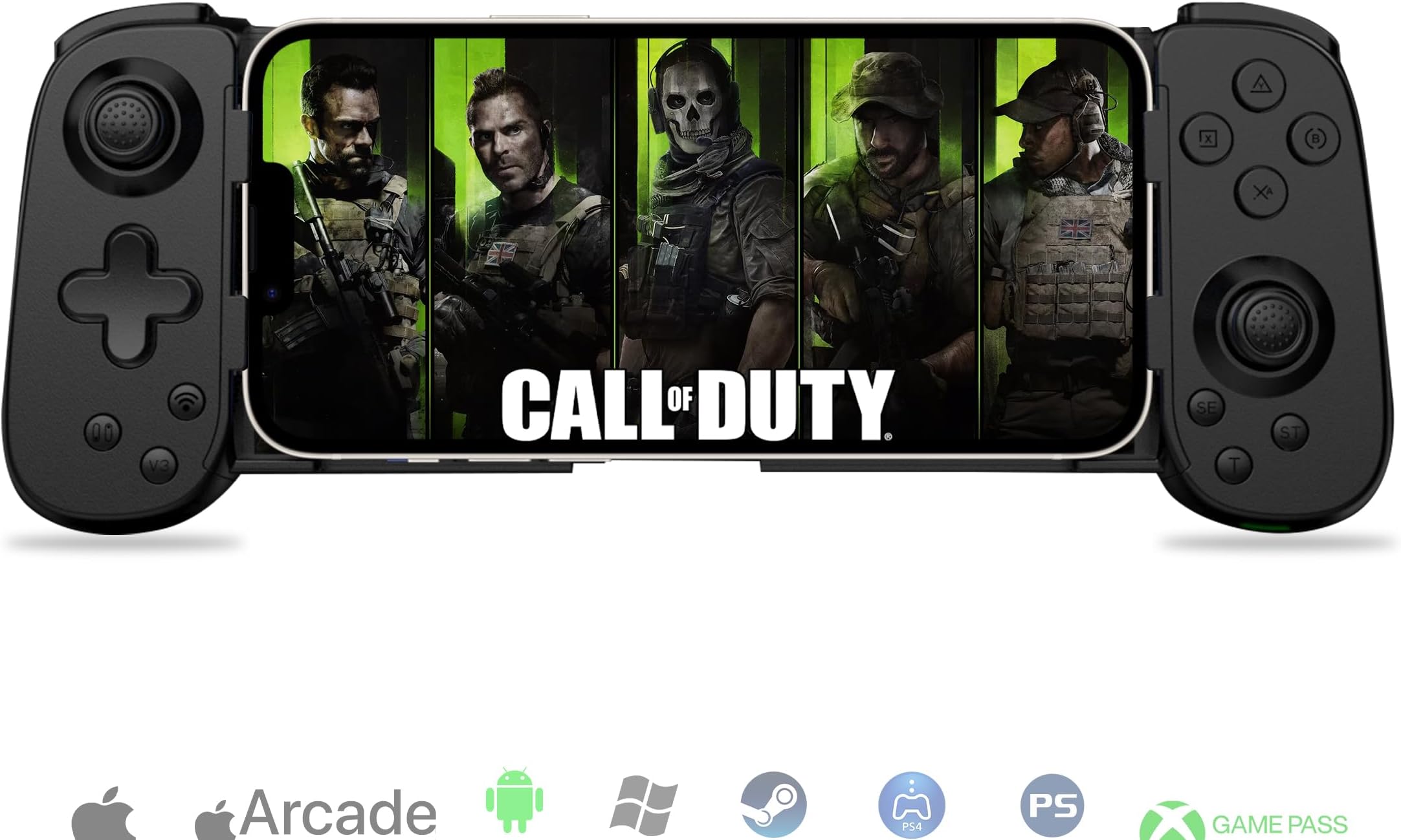 Koiiko Phone Game Controller for iPhone 17/Android/PC/Switch, Play COD, Genshin, Diablo, Support Streaming on PS5/PS4/Xbox/PC Console, Cloud Gaming Wireless Gamepad Joystick, Turbo/6-Axis Gyro/Dual Motor