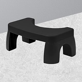 Airshi Toilet Stool Stable Bottom Prevent Squatting Slip Toilet Foot Stool High Stability Posture Adjustment for Bathroom (Black)