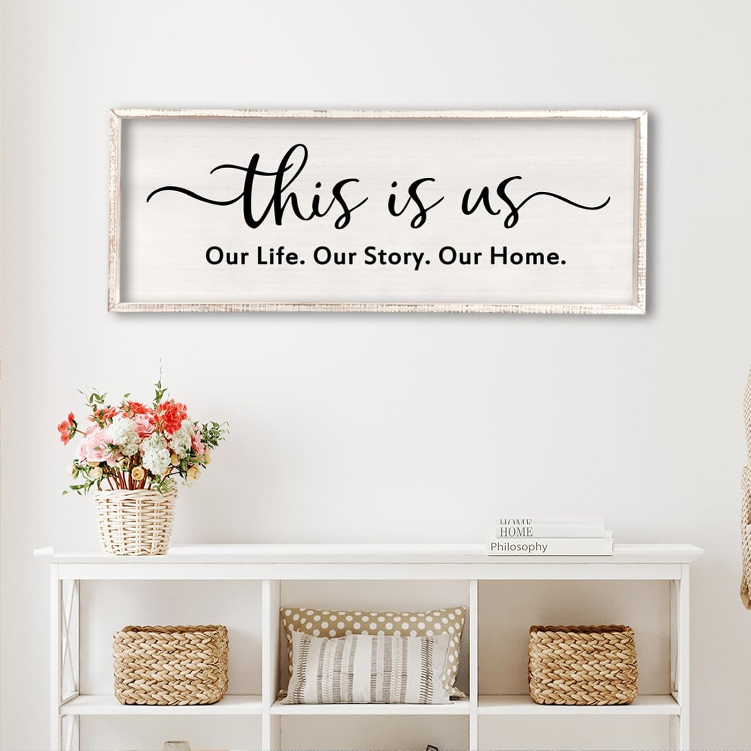 This is us Wall Decor Sign 32'' x 12'' Large Master Bedroom