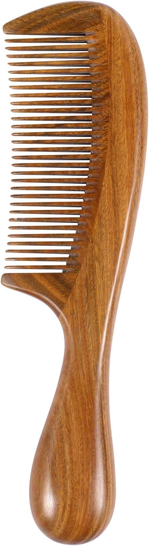 Louise Maelys Wood Hair Comb Fine Tooth Comb Anti-static Hair Comb for Thick Hair