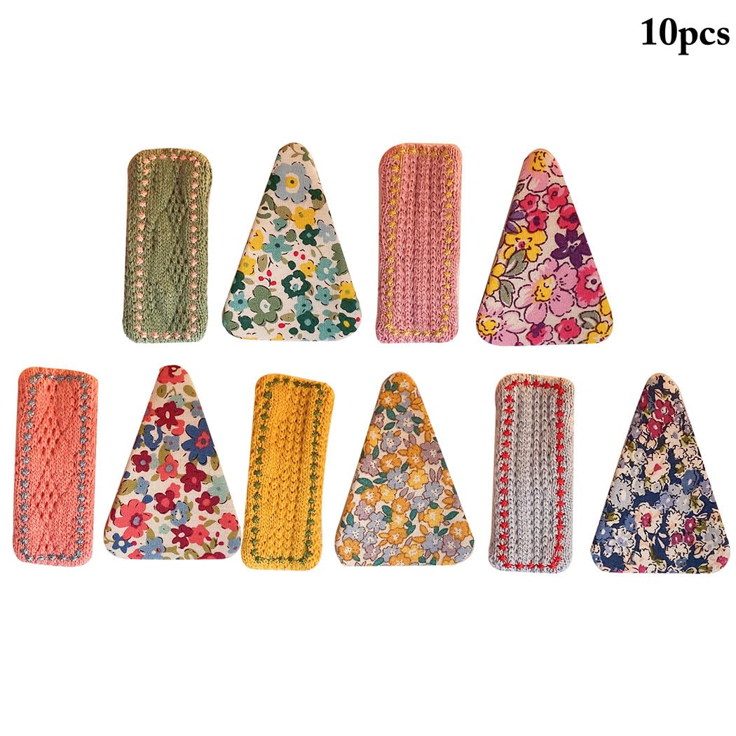 Dreieckige rechteckige Haarspangen, Haar-Accessoires, Schnapp-Haarspangen, Blumenmuster, 10 Stück