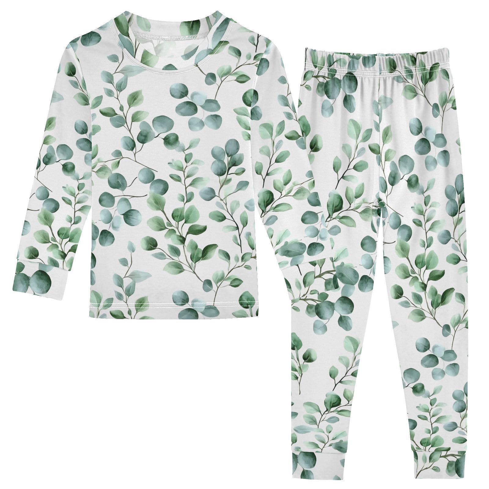 UMIRIKO Eucalyptus Leaves Branches Pajamas Sets Sleepwear Long Sleeve 2 pcs Clothes Pjs Set 4T 202b8798