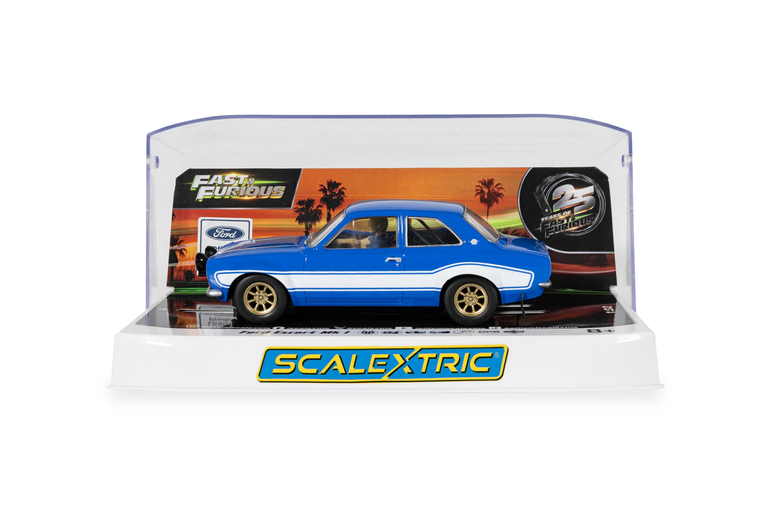 Scalextric C4677 Ford Escort MK1- Fast and Furious Edition, Slot Cars - Street & Rally, for ages 8+
