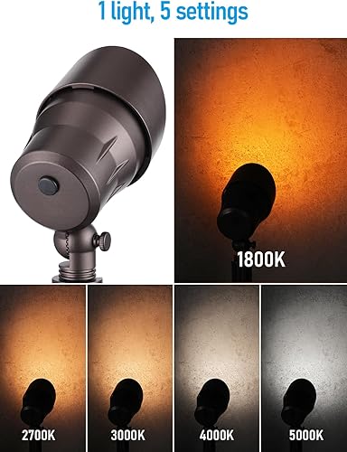 Miniatura 2 de LEONLITE Foco LED de bajo voltaje, 3000K4000K5000K seleccionable, 12V-24V ACDC aluminio fundido a presión bajo voltaje CRI90+ IP65 impermeable para
