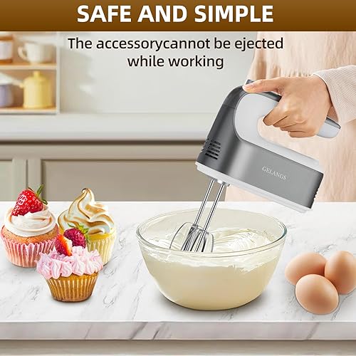 Miniatura 2 de -Batidora de mano de 400 W con Turbo Boost - 5 velocidades, liberación de un solo toque, motor de cobre - 3 accesorios aptos para lavavajillas -