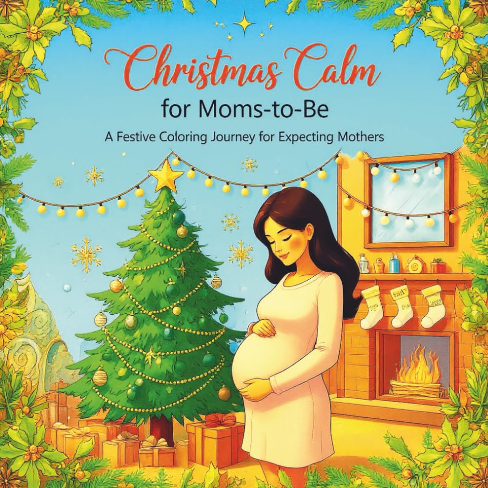 Christmas Calm for Moms-to-Be: A Festive Coloring Journey for Expecting Mothers