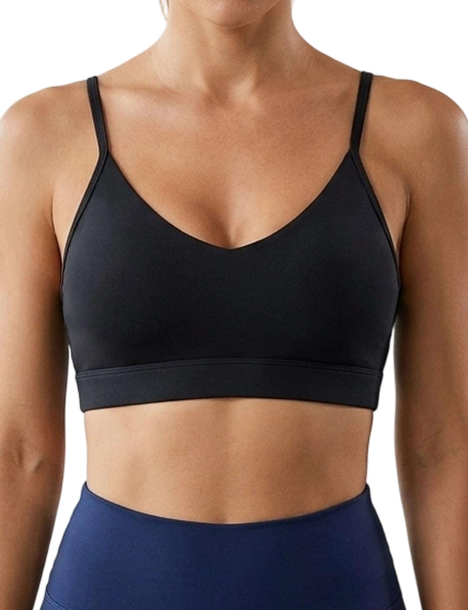 Buauty Sports Bras for Women Criss Cross Back Medium Support Yoga Wireless Padded Bra with Removable Cups Racerback Bra 4 Gym