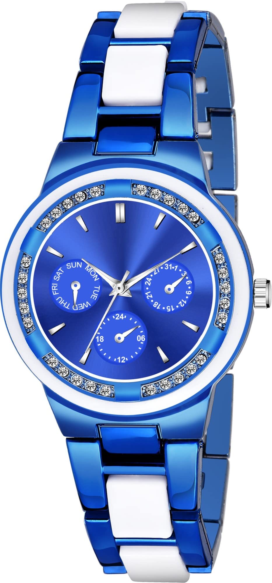 SPINOZA Dazzling Design Watch Attractive Instruments for Professionals Girls-(PO1).(P_C_B_9033) (Blue) (B0C1ZVF5K4) Amazon Price History, Amazon Price Tracker