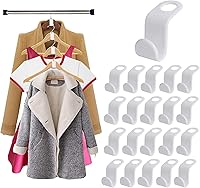 Vista 1 de 200 ganchos para colgar ropa, ganchos de conector de ropa, perchas en cascada para ahorrar espacio, organizador de armario, clips para perchas