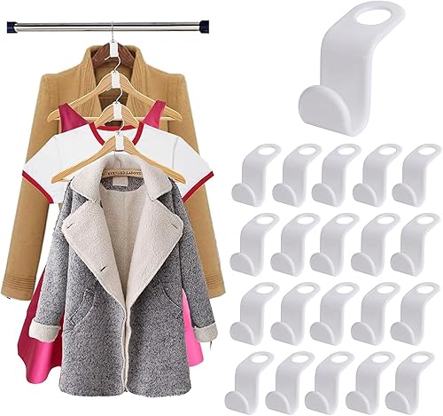 200 ganchos para colgar ropa, ganchos de conector de ropa, perchas en cascada para ahorrar espacio, organizador de armario, clips para perchas de